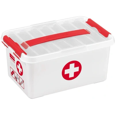 Afbeelding van Sunware Q Line First Aid Opbergbox 6 Liter Wit Opbergboxen &amp; Kratten