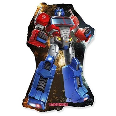 Afbeelding van Ballonim Optimus Prime Transformers XXL reuzen ca. 75cm verjaardag decoratie folieballon Happy Birthday