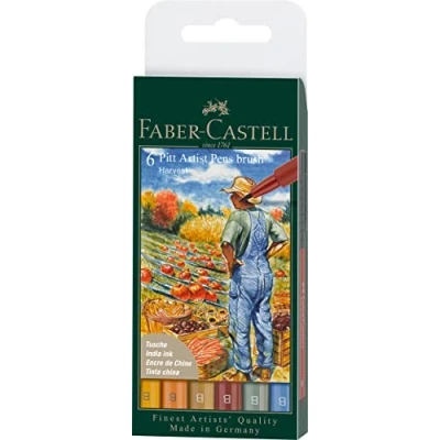 Image de Faber Castell 167179 Lot de 6 stylos Pitt Artist Automne B