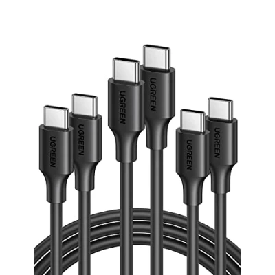 Afbeelding van UGREEN 3 stuks USB C naar PD 60 W kabel type snel opladen compatibel met iPhone 15 Plus Pro Max MacBook iPad Air Galaxy S24 Ultra S23 A54 Steam Deck Controller (0,5 m)