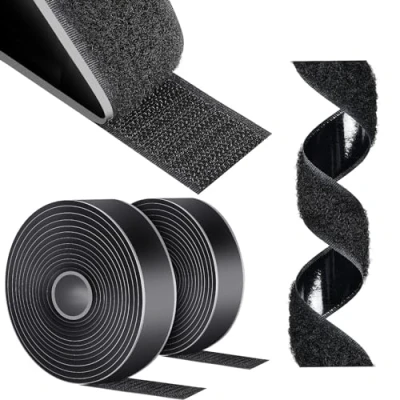Afbeelding van AiQInu Extra sterk zelfklevend klittenband, 5 m x 30 mm, zelfklevende klittenbandsluiting, dubbelzijdig klittenband voor muggennet, handwerk