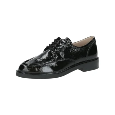 Afbeelding van Caprice Lace Up 9 23303 43 Oxford damesschoenen naplak zwart maat 38 EU, naplak., Black Naplak.