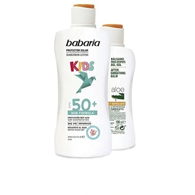 Afbeelding van Babaria Sun Kids Sunscreen Lotion Water Resistant Spf50 200ml Set 2 Pieces