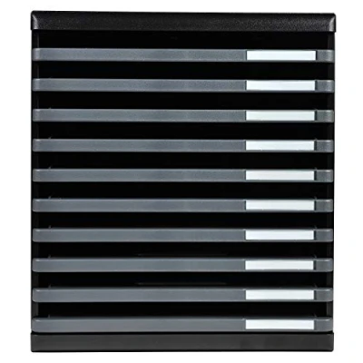 Afbeelding van Exacompta Ref. 304714D MODULO A4 10 open laden voor A4+ documenten Buitenafmetingen: diepte 35 x breedte 28,8 hoogte 32 cm zwart/muisgrijs