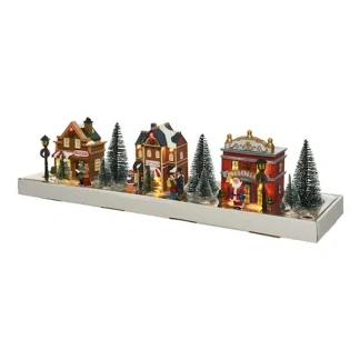 Afbeelding van Kerstdorp Lumineo Huisjes (11 LEDs, Polyetheen, Licht, Binnen)