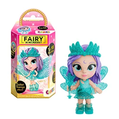 Afbeelding van CRAZE Fairy in My Pocket feeënpop met vleugels, verzamelbaar feeënspeelgoed speciale effecten zoals glitter, licht op het donker en kleurverandering