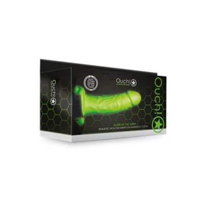 Afbeelding van Shots Ouch! Realistisch Strap On Harnas 18 cm neon green/black
