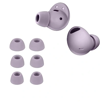 Afbeelding van kwmobile 6x cover voor in ear oortjes geschikt Samsung Galaxy Buds 2 Pro Vervangende oordopjes van siliconen lavendel 3 maten