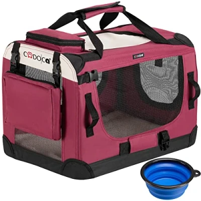 Afbeelding van Cadoca Honden &amp; Katten Reismand S 51x35x36cm Donker Rood
