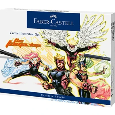 Afbeelding van Faber Castell Fc 167195 Tekenstift Pitt Artist Pen Comic Illustratie Set