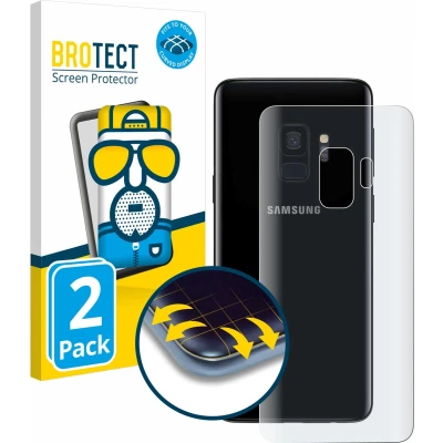 Afbeelding van BROTECT Screenprotector voor Samsung Galaxy S9 (Achterkant) Folie Beschermfolie matte volledig dekking (2 Stuks)
