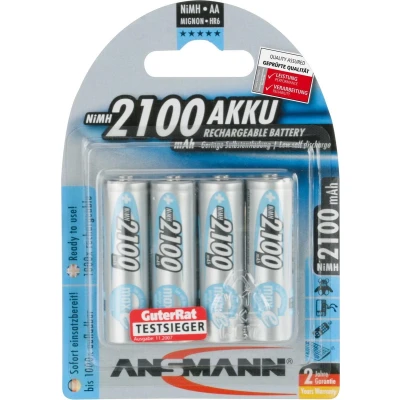 Afbeelding van Ansmann Batterijen NiMH Accu Mignon AA 2100 mAh 4 stuks
