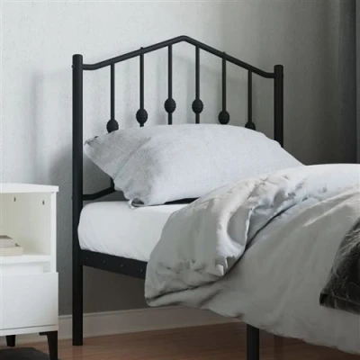 Afbeelding van vidaXL Hoofdbord 75 cm metaal zwart