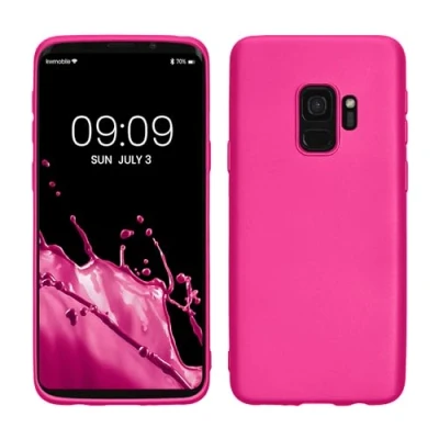 Afbeelding van kwmobile telefoonhoesje geschikt voor Samsung Galaxy S9 Hoesje smartphone Back cover in metallic roze