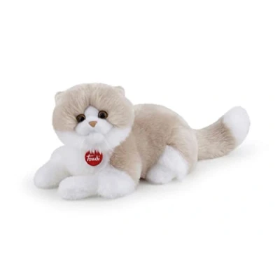 Afbeelding van Trudi Classic Kat Giada (M 21037) Pluche knuffel Ca. 20 cm (Maat M) Geschikt voor jongens en meisjes Beige/Wit