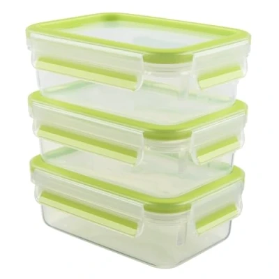 Image de Emsa boîte 3 pièces vert système de fermeture à clip &amp;lanami set boite fraicheur conservation produit neuf vendu dans son emba