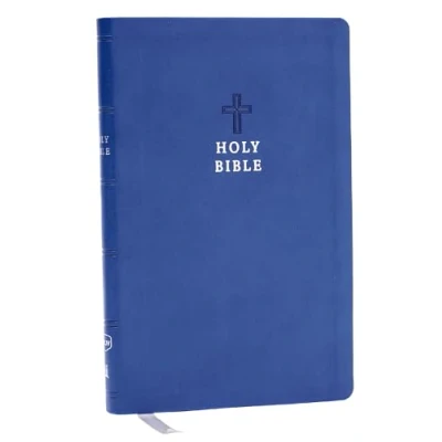 Afbeelding van NKJV Holy Bible, Value Ultra Thinline, Blue Leathersoft, Red Letter, Comfort Print