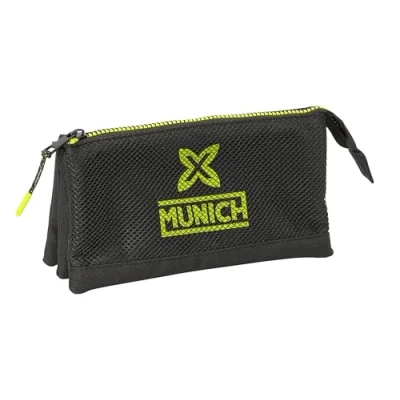 Afbeelding van Pennenetui met 3 vakken Munich Beat Zwart 22 x 12 cm