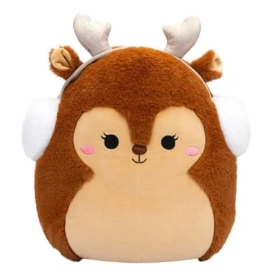 Afbeelding van Squishmallows Squishmallow Pluche dier FuzzAMallows Darla het kerstrendier, 30 cm