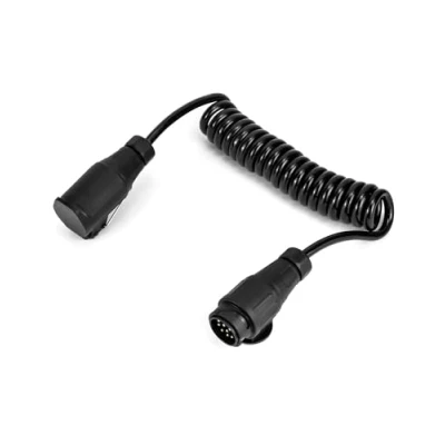 Afbeelding van QWORK® Aanhangeradapterkabel, 3 m, 13 naar polig, voor 12 V systemen caravans, campers, tractoren, bootaanhangers
