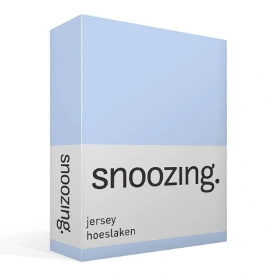 Afbeelding van Snoozing Jersey Hoeslaken 100% gebreide katoen 200x210/220 cm Hemel