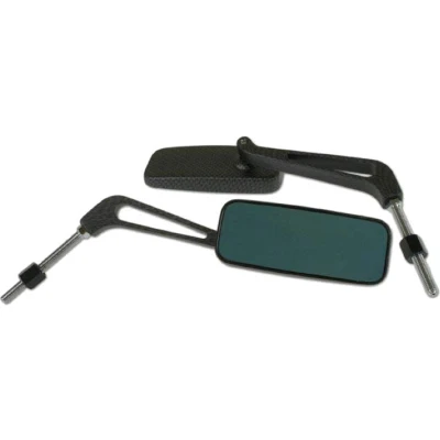 Afbeelding van spiegel STR8 CNC Carbon Links brommer scooter spiegels motor