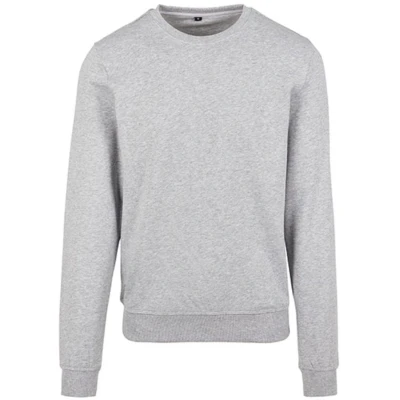 Afbeelding van Build your Brand Premium Crewneck Sweatshirt BY119 Heather Grey