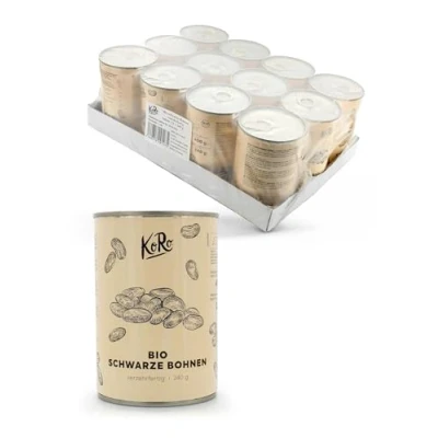 Afbeelding van KoRo Bio zwarte bonen in blik 12 x 240 g