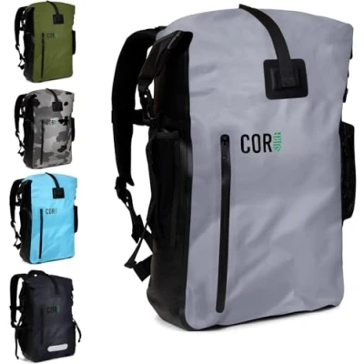 Afbeelding van Waterdichte Dry Bag rugzak met gevoerde laptophoes van Cor Surf 25L &amp; 40L Heavy Duty Roll Top Pack, zestien If grijs, 40, Seize Grey