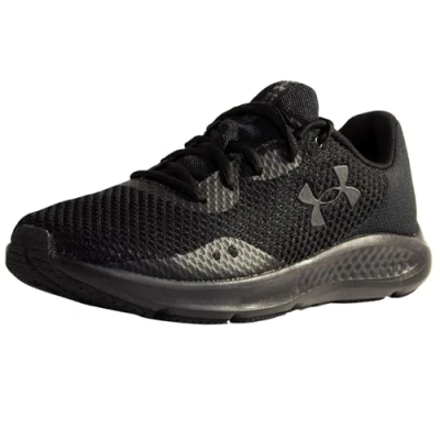 Afbeelding van Under Armour Charged Pursuit 3 Hardloopschoenen neutraal, Heren, Maat: 42.5, Black Textiel/ synthetisch