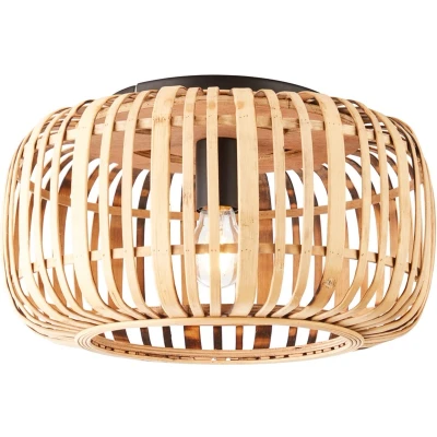 Afbeelding van Brilliant Woodrow Plafondlamp E27 max 1x60W Bamboe Bruin