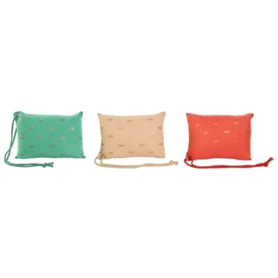 Afbeelding van Kussen Home ESPRIT Groen Beige Koraal 30 x 10 20 cm (3 Stuks)