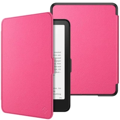 Afbeelding van Fintie Hoesje voor 7 inch Kindle Paperwhite 2024 (12e generatie) en Colorsoft Signature Edition (1e generatie), dunne lichte beschermhoes, automatische wekker/slaaphoes, magenta