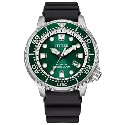 Afbeelding van Citizen Eco Drive Analoog herenhorloge met elastische band Promaster Marine, zwart., armband