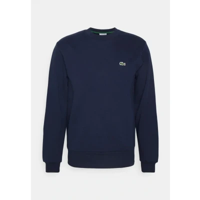 Afbeelding van Lacoste Pullover O hals Donkerblauw maat L Heren Sweater met Regular fit Pasvorm Polyester