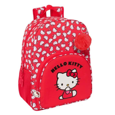 Afbeelding van Schoolrugzak Hello Kitty Iconic Wit Rood 33 x 42 14 cm