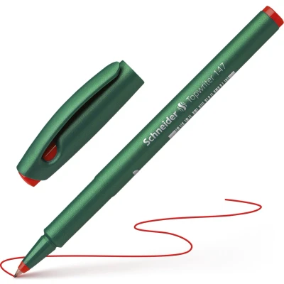 Afbeelding van Schneider fineliner topwriter 147 rood 10 stuks