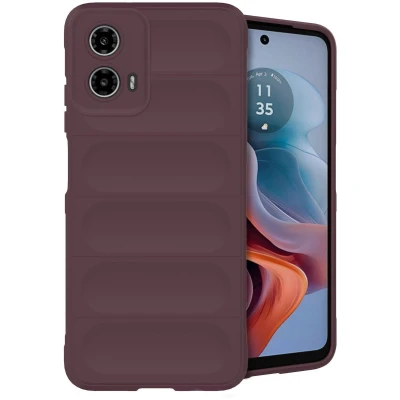 Afbeelding van iMoshion Hoesje Geschikt voor Motorola Moto G34 Siliconen EasyGrip Backcover Aubergine