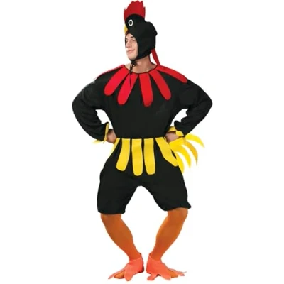 Afbeelding van Fiestas Guirca Volwassenkostuum Haan zwart L (52 54)