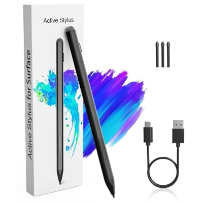 Afbeelding van Stylus voor Microsoft Surface, 30 minuten snel opladen Surface Pro Pen 9/10/11/8/X/7/7 plus/6/5/4/3, Book/Laptop/Go/Studio, Palm Reject, Drukgevoeligheid 4096