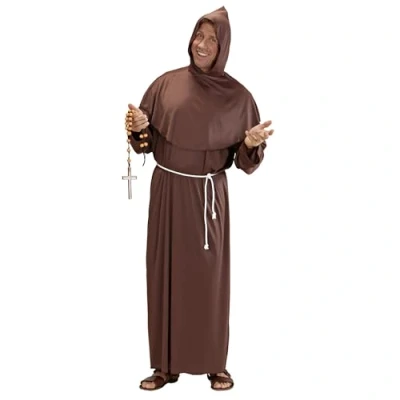 Afbeelding van Widmann Monnik &amp; Pater Priester Kostuum Gezellige Man Bruin Large Carnavalskleding Verkleedkleding