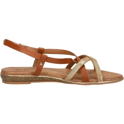 Afbeelding van SUB55 Sandalen, Dames, Maat: 36, Cognac Kunststof