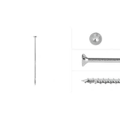 Afbeelding van Wovar Spaanplaatschroeven Verzinkt 6 x 160 mm Torx 30 met snijpunt Doos 100 Stuks
