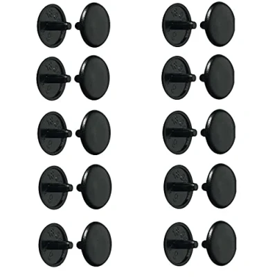 Afbeelding van cyclingcolors 20 x schroefafdekkingen, kunststof, universeel, 12 mm 2,5 mm, kruiskop, gat, bescherming voor meubels, tafel, kast, rek (zwart)