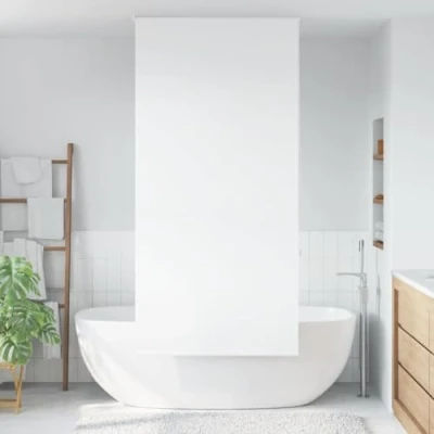 Afbeelding van vidaXL Doucherolgordijn 90x240 cm stofbreedte 86