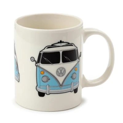 Afbeelding van Mok Volkswagen Busje VW T1 Adventure Begins Lichtblauw Porselein 300ml