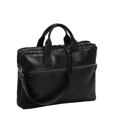 Afbeelding van Daniel Ray Armidale Leren Laptoptas 16,4 inch Zwart