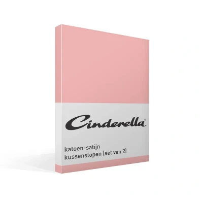 Afbeelding van Cinderella Sundays Kussenslopen Satijn 60x70 cm Roze Set van 2 stuks