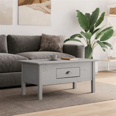 Afbeelding van Salontafel BODO 100x55x45 cm massief grenenhout grijs