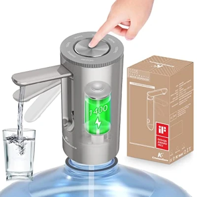 Afbeelding van KitchenBoss Waterfles pomp Flessen Waterdispenser: USB opladen elektrische waterdispenser, 1 5 gallon draagbare waterdispenser
